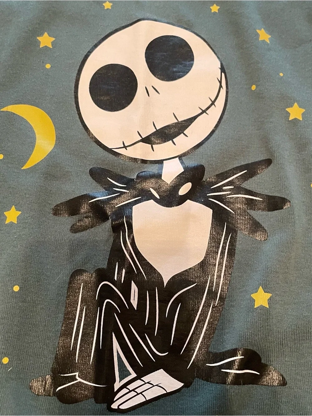Hanna Andersson Long Sleeve Pajamas- Dark Teal Jack Skellington Print